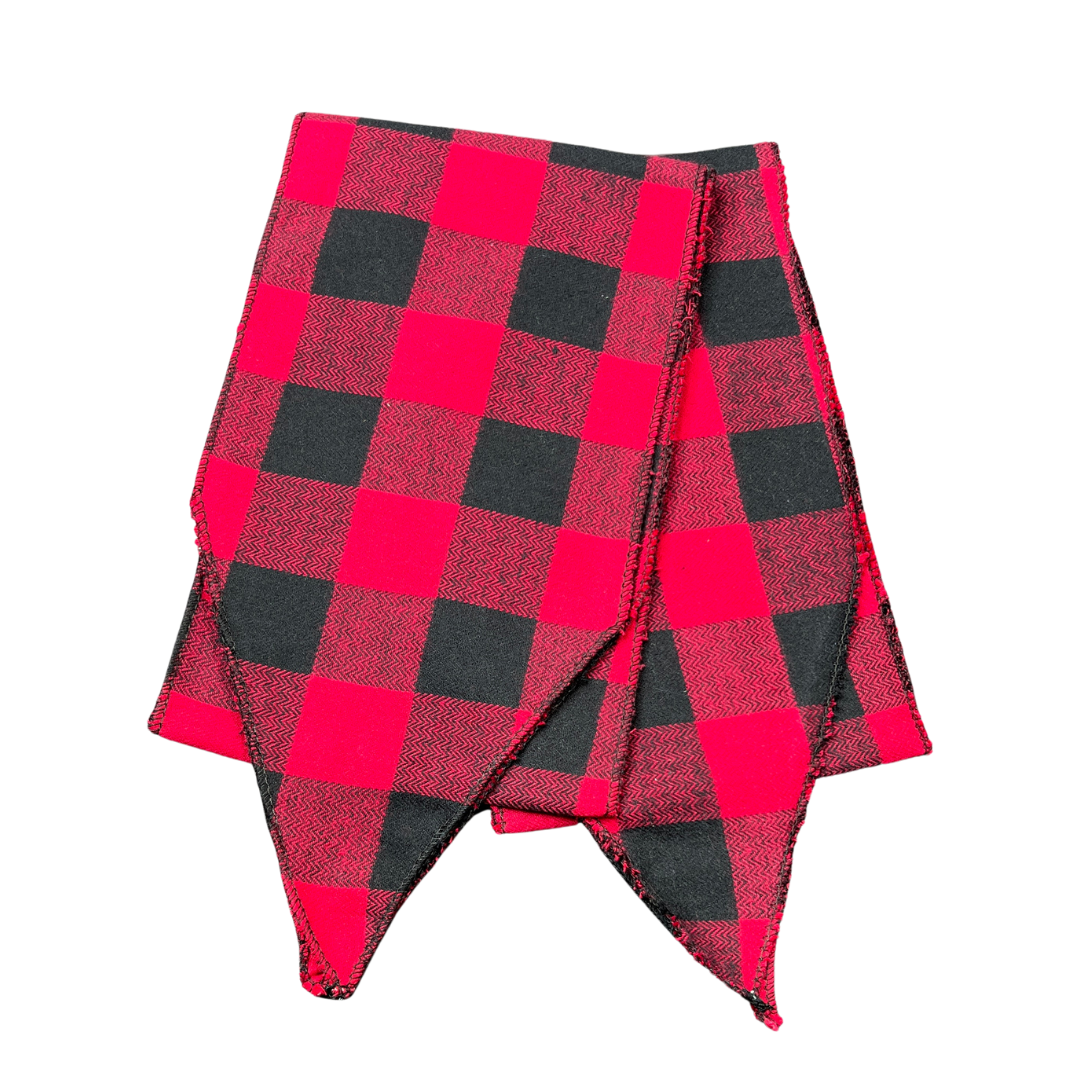 Mini Head Wrap (Red Plaid)