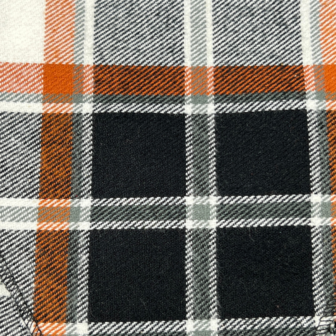 Mini Head Wrap (Orange Plaid)