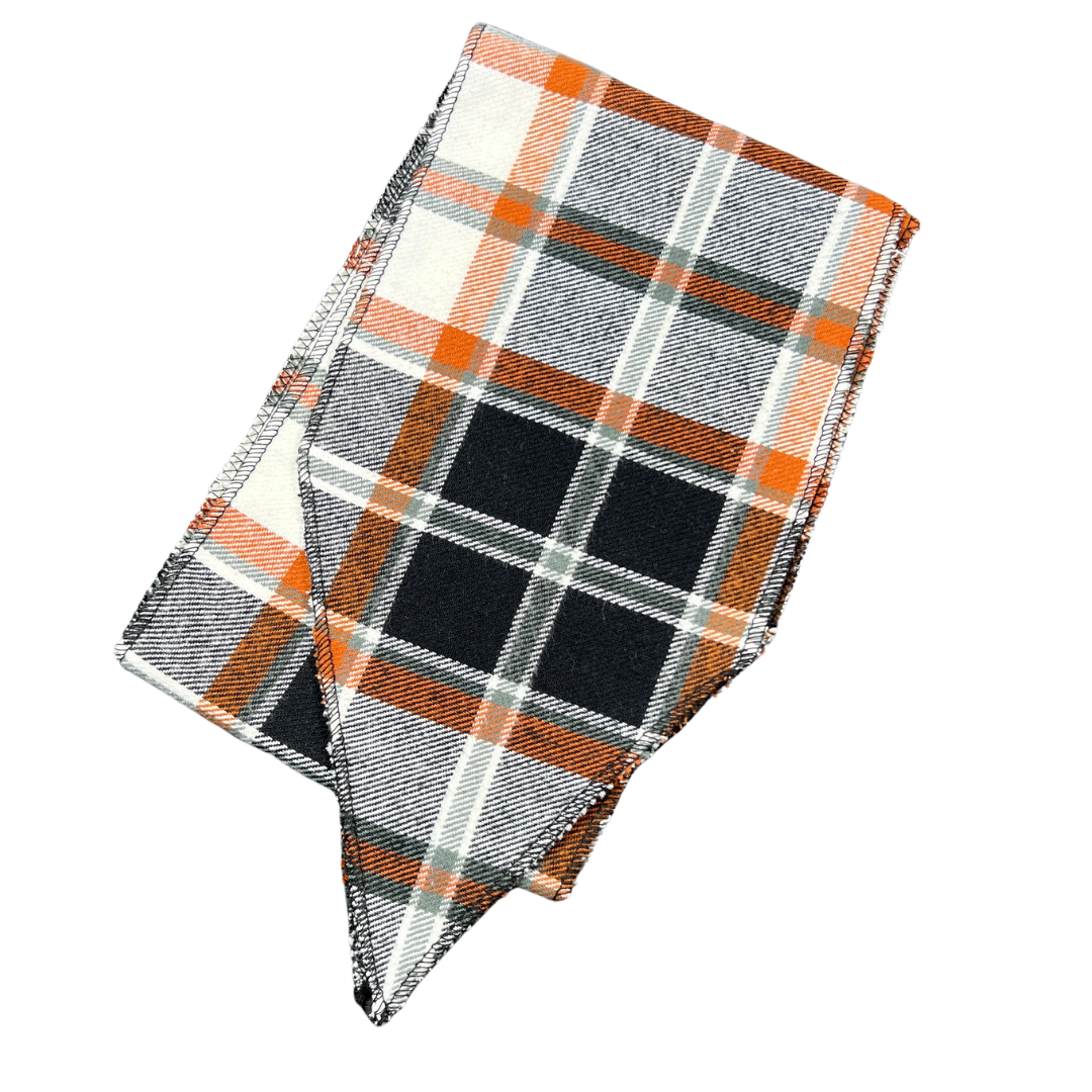 Mini Head Wrap (Orange Plaid)